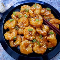 A picture of Honey Garlic Prawns.