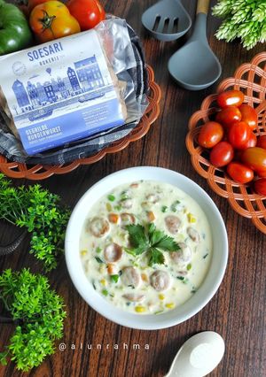 Foto resep 24. Creamy Beef Sausage and Vegetable Soup