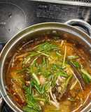 Canh kim chi tảo xoắn thịt bằm