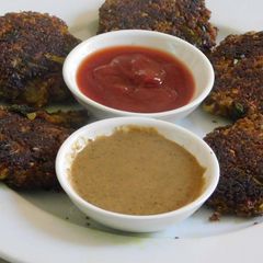A picture of Quinoa-mung veggie cutlets.