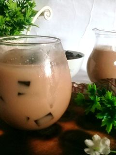 Foto resep Grass Jelly Choco Milk