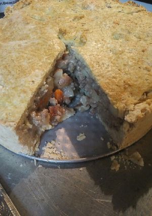 A picture of Hotwater Crust Beef and Pork Pie.