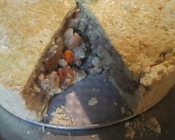 How To Cooking Recipe Hotwater Crust Beef and Pork Pie Delicious and Healthy