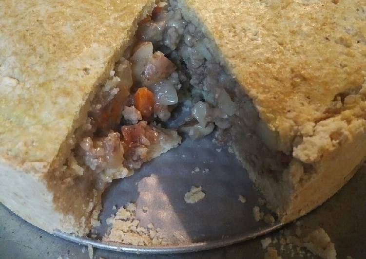 Easy Meal Ideas of Hotwater Crust Beef and Pork Pie