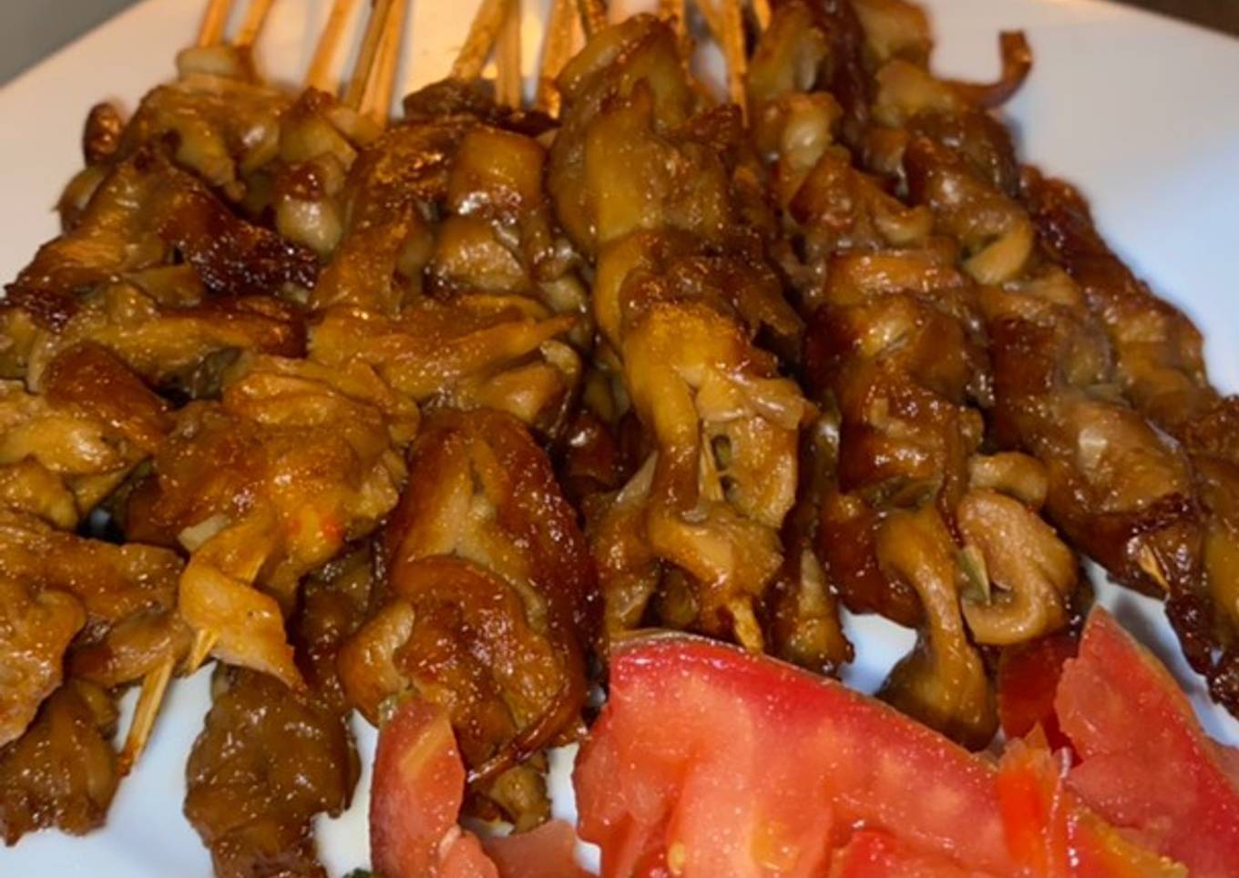 Sate jamur tiram (sate vegan)