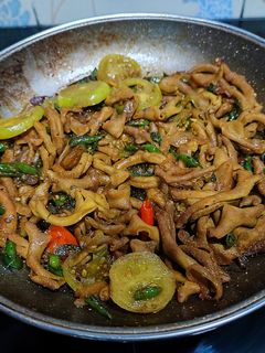 Foto resep Tumis Usus Manis Gurih Pedas