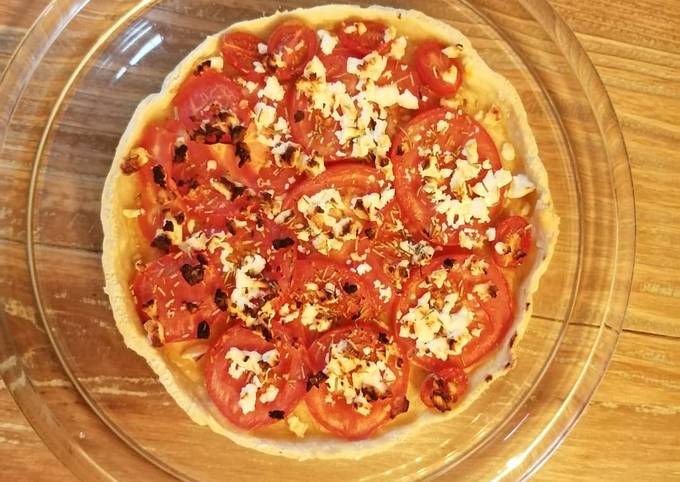 Tarte à la tomate, moutarde et fêta