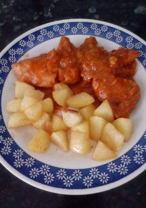 Una foto de Solomillo de pavo en salsa de soja