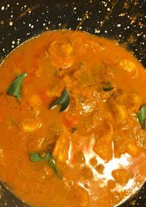 A picture of Kerala Special Shrimp pulimulaku || KERALA CHEMEEN CURRY.