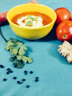 टमाटर गाजर का सूप(Gajar tamatar gajar ka soup recipe in Hindi) रेसिपी मुख्य फोटो