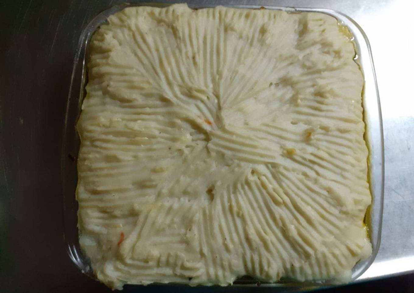 Pastel de carne con puré instantáneo