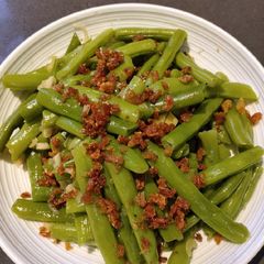 A picture of French Beans with Dried Shrimps.
