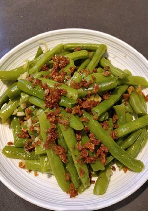 A picture of French Beans with Dried Shrimps.
