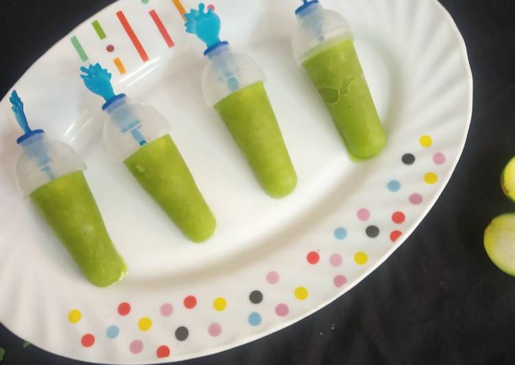 Raw mango mint popsicles