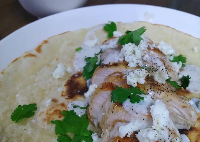 Sauteed Chicken & Feta Wrap