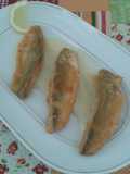 Sgombri pastellati su crema di patate