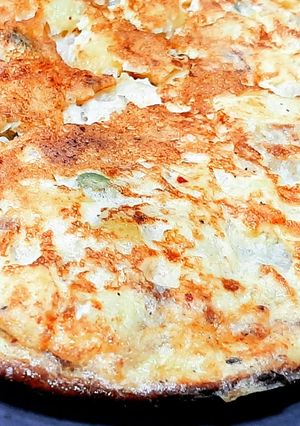 A picture of Spanish Omelette recipe |one of the easiest breakfast recipe.