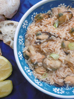A picture of Mouthwatering Mussel Pilaf Dish.