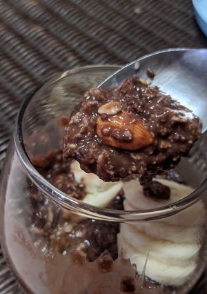 Foto resep Overnight choco banana oat