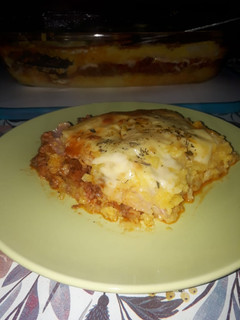 Una foto de Polenta rellena😋