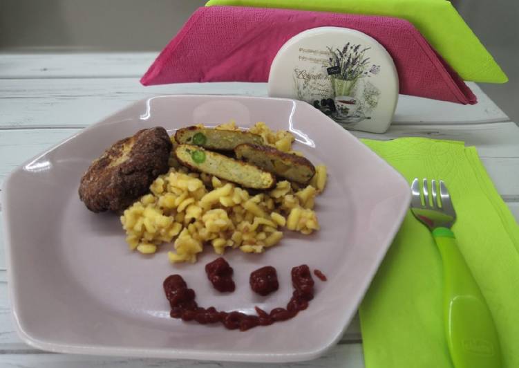 Gluténmentes gyerekmenü: zöldséges csirkefasírt, házi tarhonya recept foto