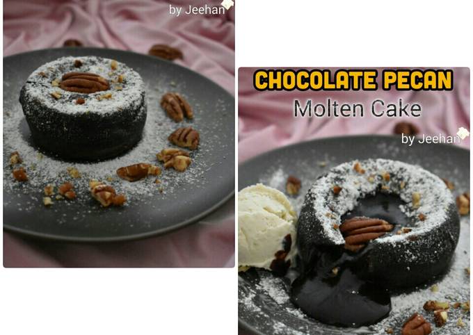 Chocolate Pecan Molten Cake