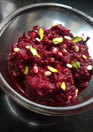 A picture of Beet halva.