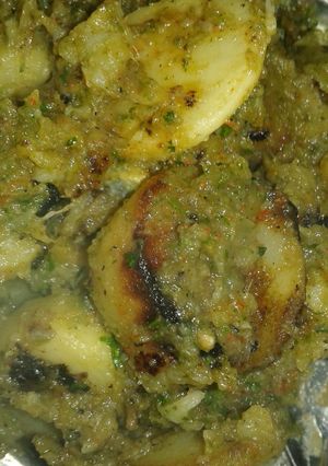 A picture of Potatoes and sweet potato chat.