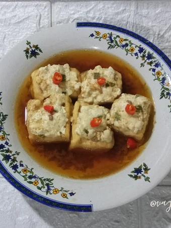 Cara Simple Membikin Resep  Tahu Kukus Isi Ayam yang Enak Banget, Enak Banget