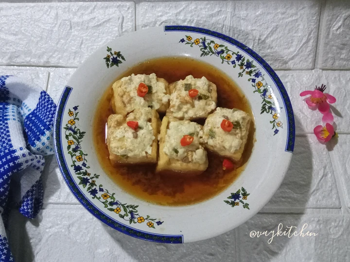 Cara Simple Membikin Resep  Tahu Kukus Isi Ayam yang Enak Banget, Enak Banget