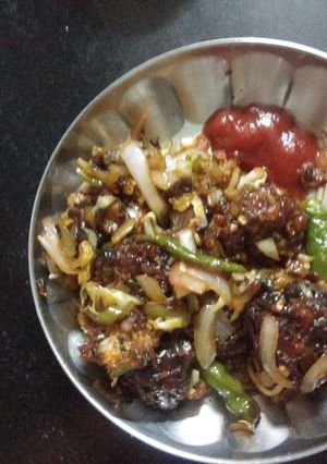 A picture of Gobhi Manchurian.