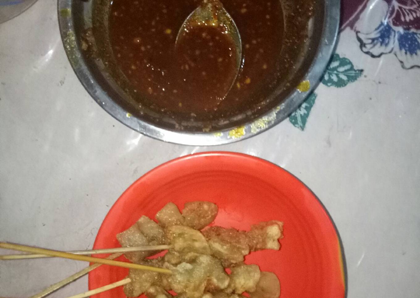 Sate pentol udang kriuk