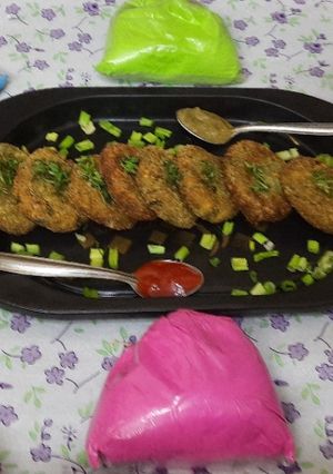 A picture of Holi special crispy hara bhara kabab.