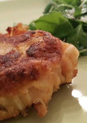 Foto principal de Croquetas con sobras de salmón, boniato y lima