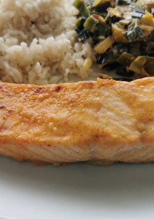 Une photo de Pavé de saumon au air fryer