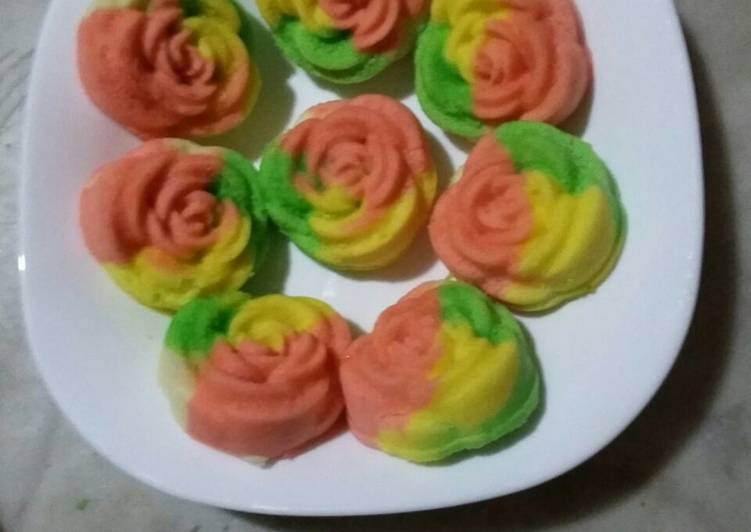 Resep Bolu Mawar Pelangi #KamisManis #BikinRamadhanBerkesan Anti Gagal