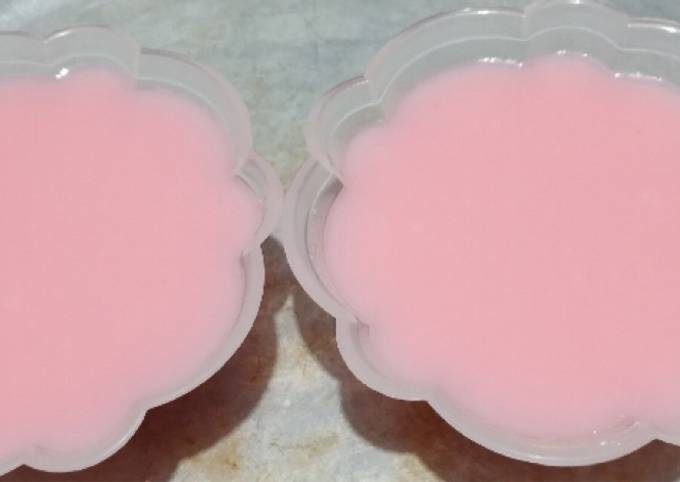 Puding Pink Susu Sederhana