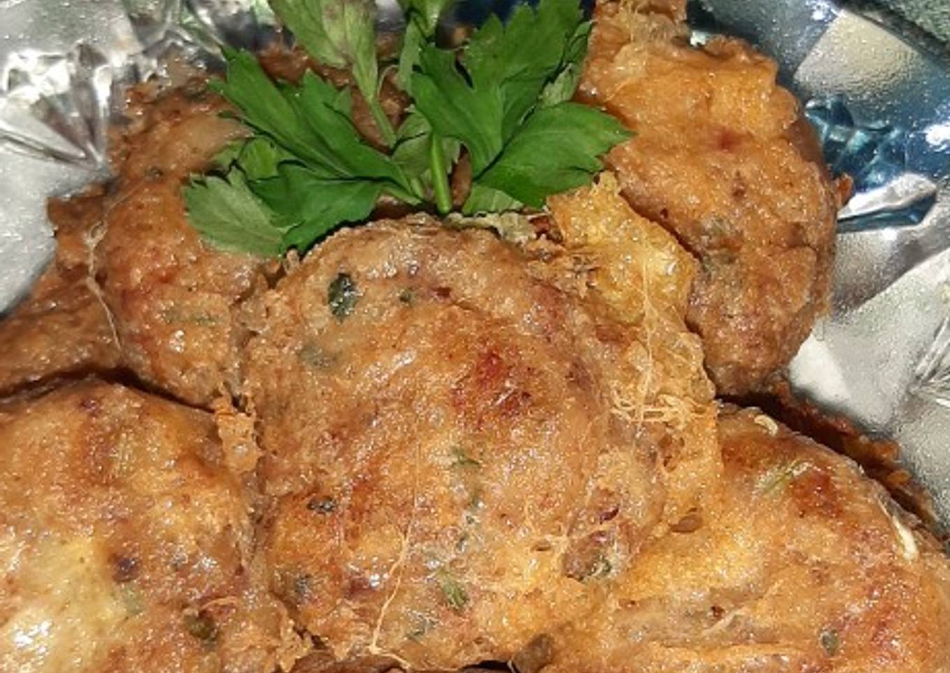Perkedel kornet sapi