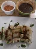 Street style Shakar qandi chat. Sweet potato chat