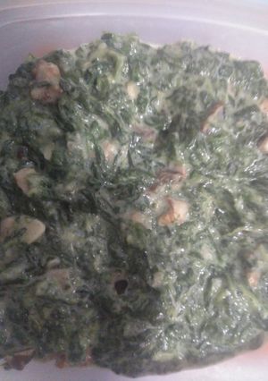 Una foto de Espinacas a la crema sin gluten