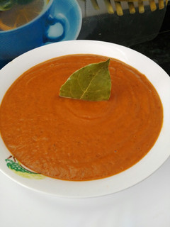Una foto de Crema de alubias pintas