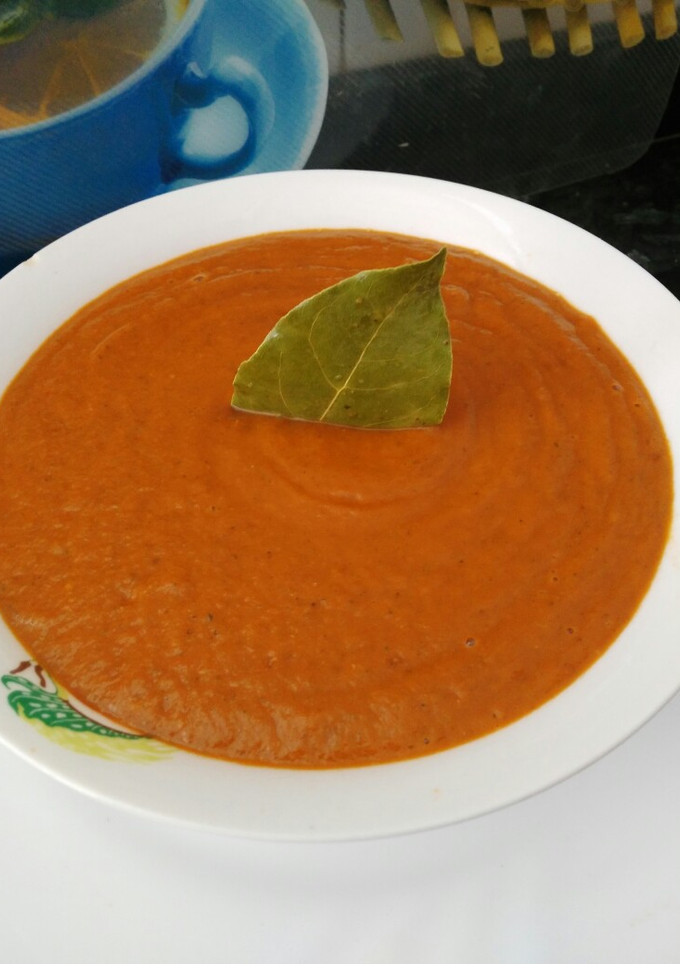 Una foto de Crema de alubias pintas