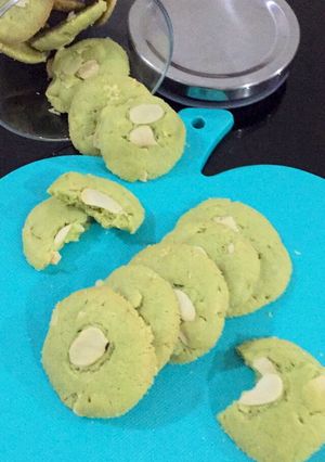 Foto resep Almond Matcha Cookies