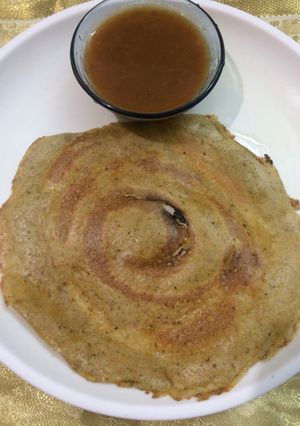 A picture of South Indian Adai (Mixed dal dosa toor dal,chanadal urad dal).
