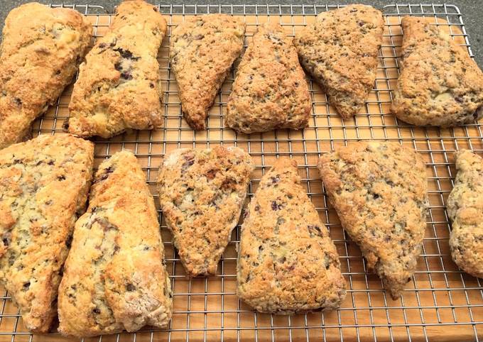 Simple Way to Make Favorite White Peach and Blackberry Scones