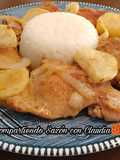 Pollo con papas al ajo🌹