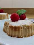 Mini tartas ligeras de coco y plátano