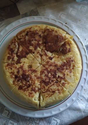 Una foto de Tortilla de patatas vegana