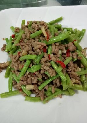 Foto resep Baby buncis tumis daging