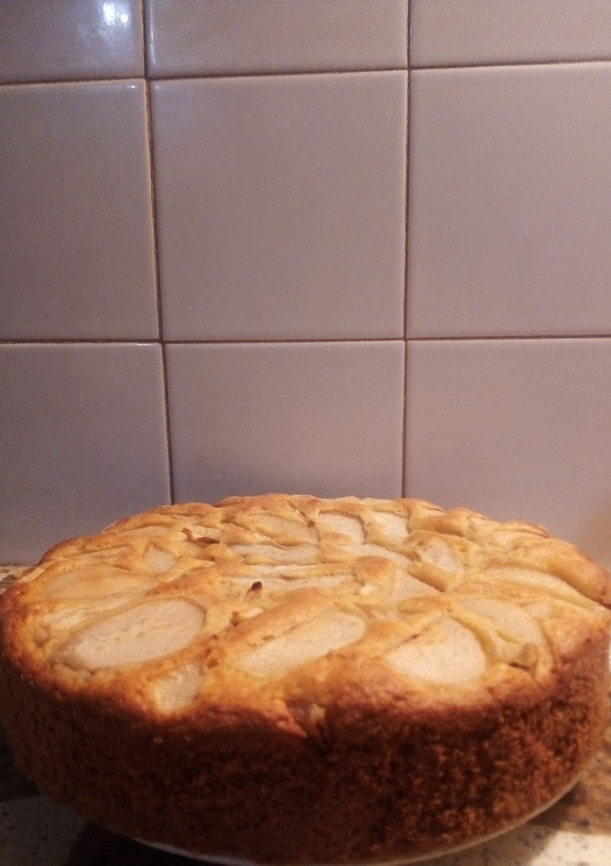Una foto de Torta matera de peras